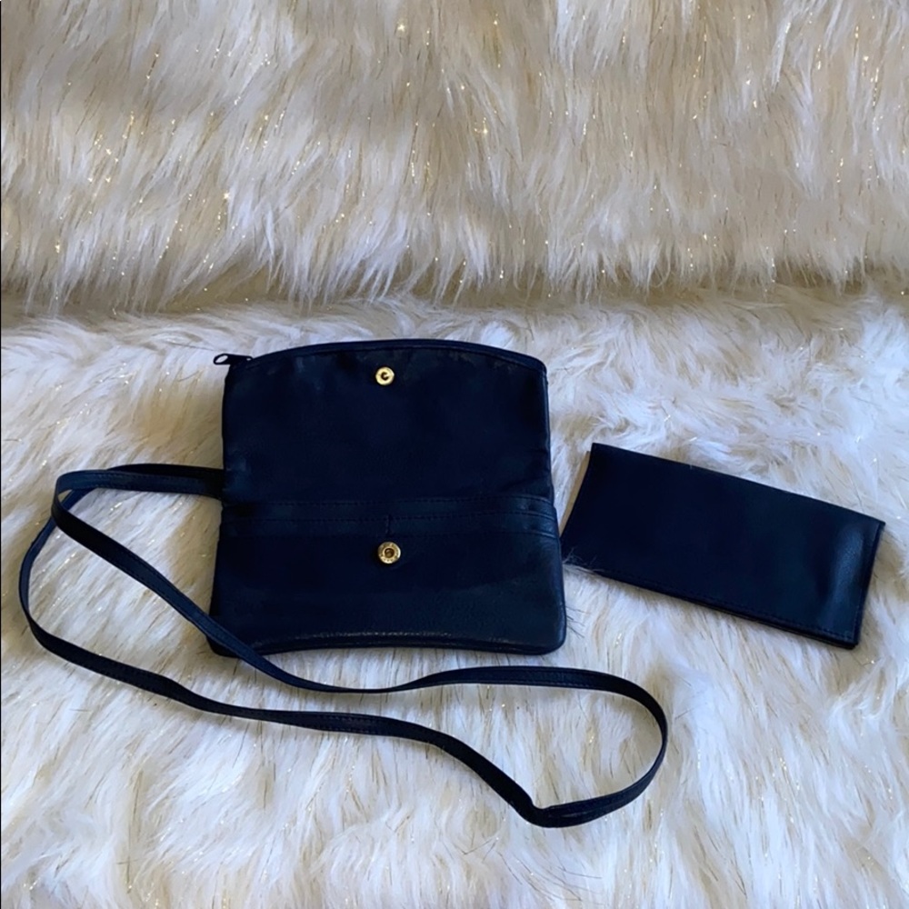Navy clutch purse